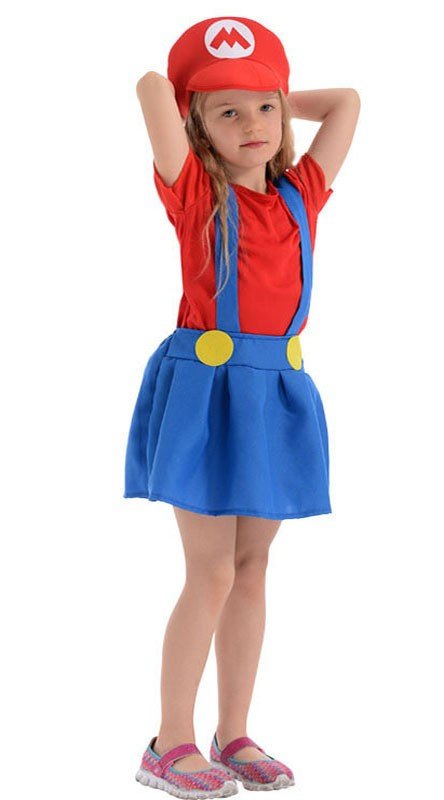 Goedkope Super Mario Kostuum Kinderen Loodgieter Kostuum Meisje