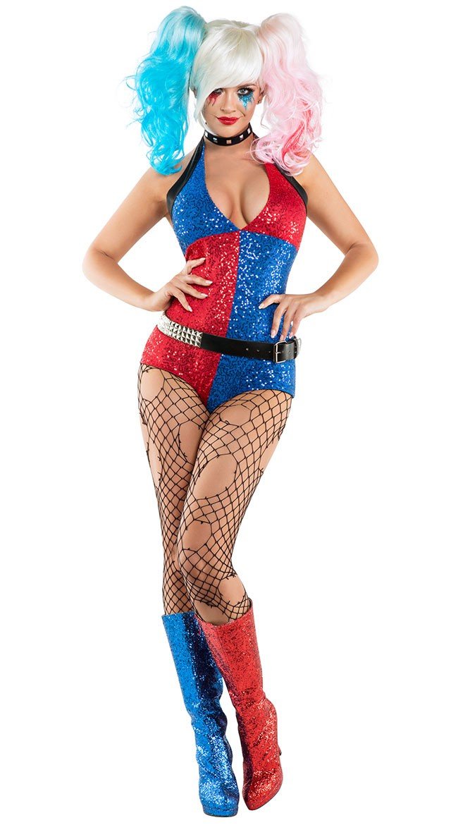Daddys Lil Monster Harley Quinn Kostuum Dames 