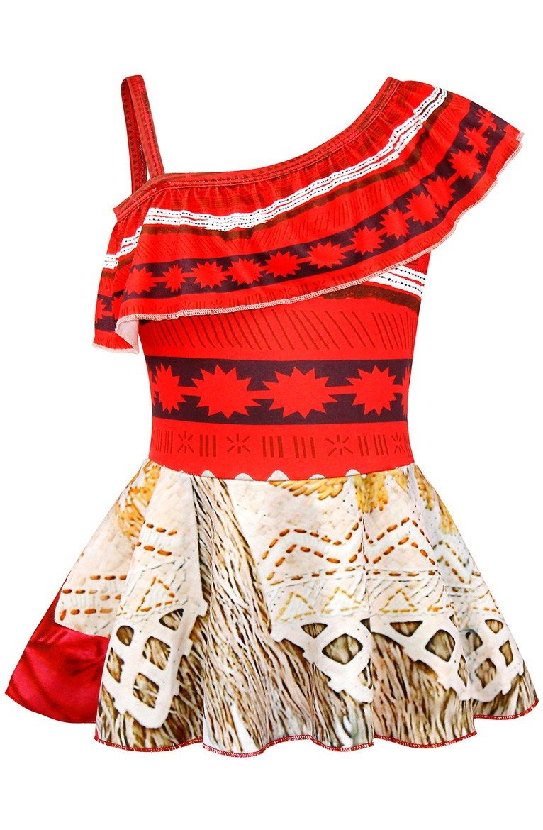 Moana Prinsessen Jurk Kind Vaiana Kostuum Meisje Hawaii Kostuum D010