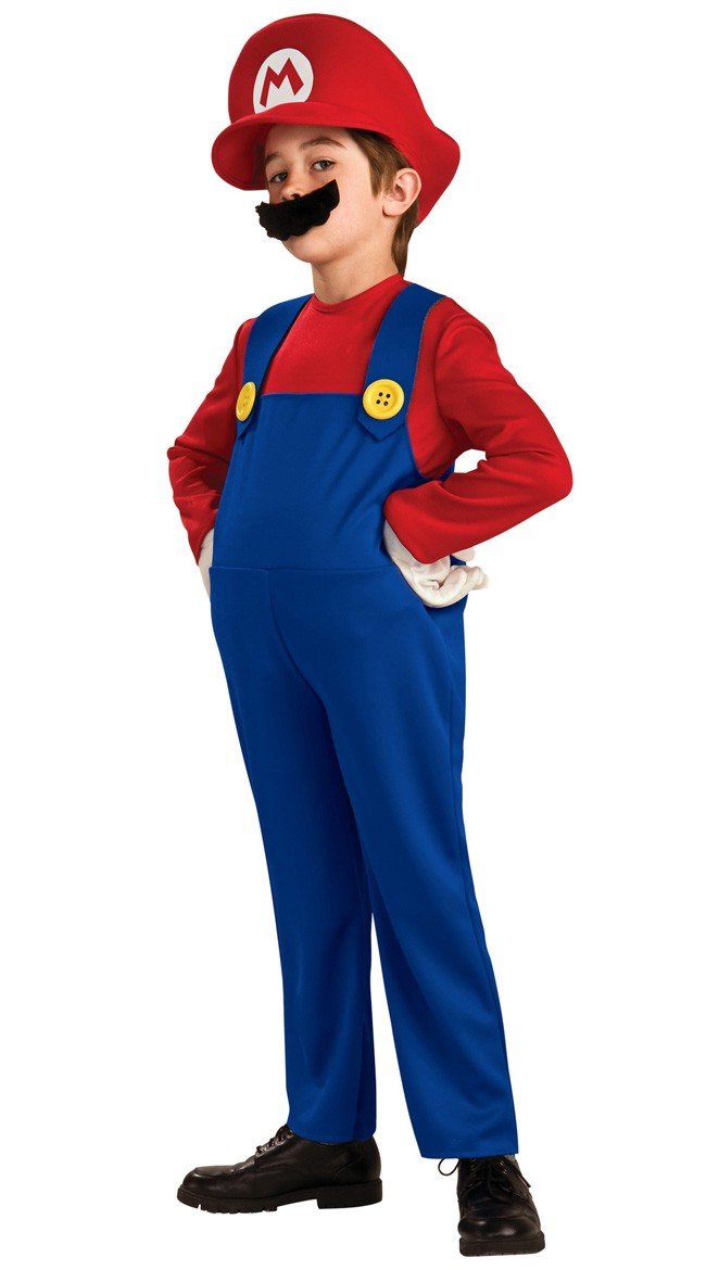 Deluxe Super Mario Bros Kleding Kind Mario Kostuum