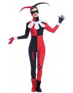 Halloween Harley Quinn Clownkostuum Voor Dames