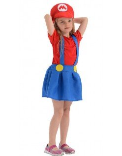 Goedkope Super Mario Kostuum Kinderen Loodgieter Kostuum Meisje