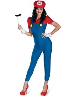 Deluxe Dames Super Mario Kostuum Volwassenen Bodycon