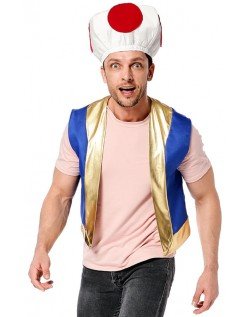 Super Mario Toad Kostuum Set voor Volwassenen