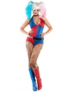 Daddys Lil Monster Harley Quinn Kostuum Dames 