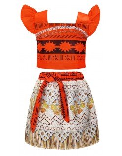 Moana Prinsessen Jurk Kind Vaiana Kostuum Meisje Hawaii Kostuum A011