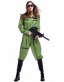 Pilotenkostuum Dames Top Gun Kostuum Gevechts Piloot Kostuum