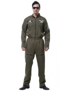 Heren Top Gun Kostuum Pilotenpakken Volwassenen Kostuum