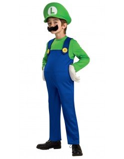 Deluxe Super Mario Bros Kleding Kind Luigi Kostuum