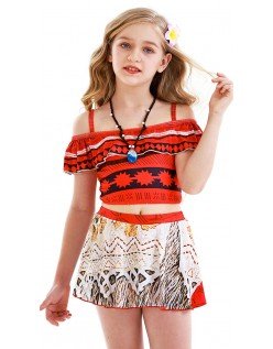 Moana Prinsessen Jurk Kind Vaiana Kostuum Meisje Hawaii Kostuum D014