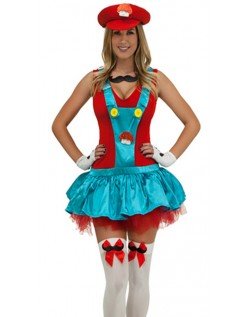 Rood Super Mario Kostuum Dames Carnavalskleding Volwassenen